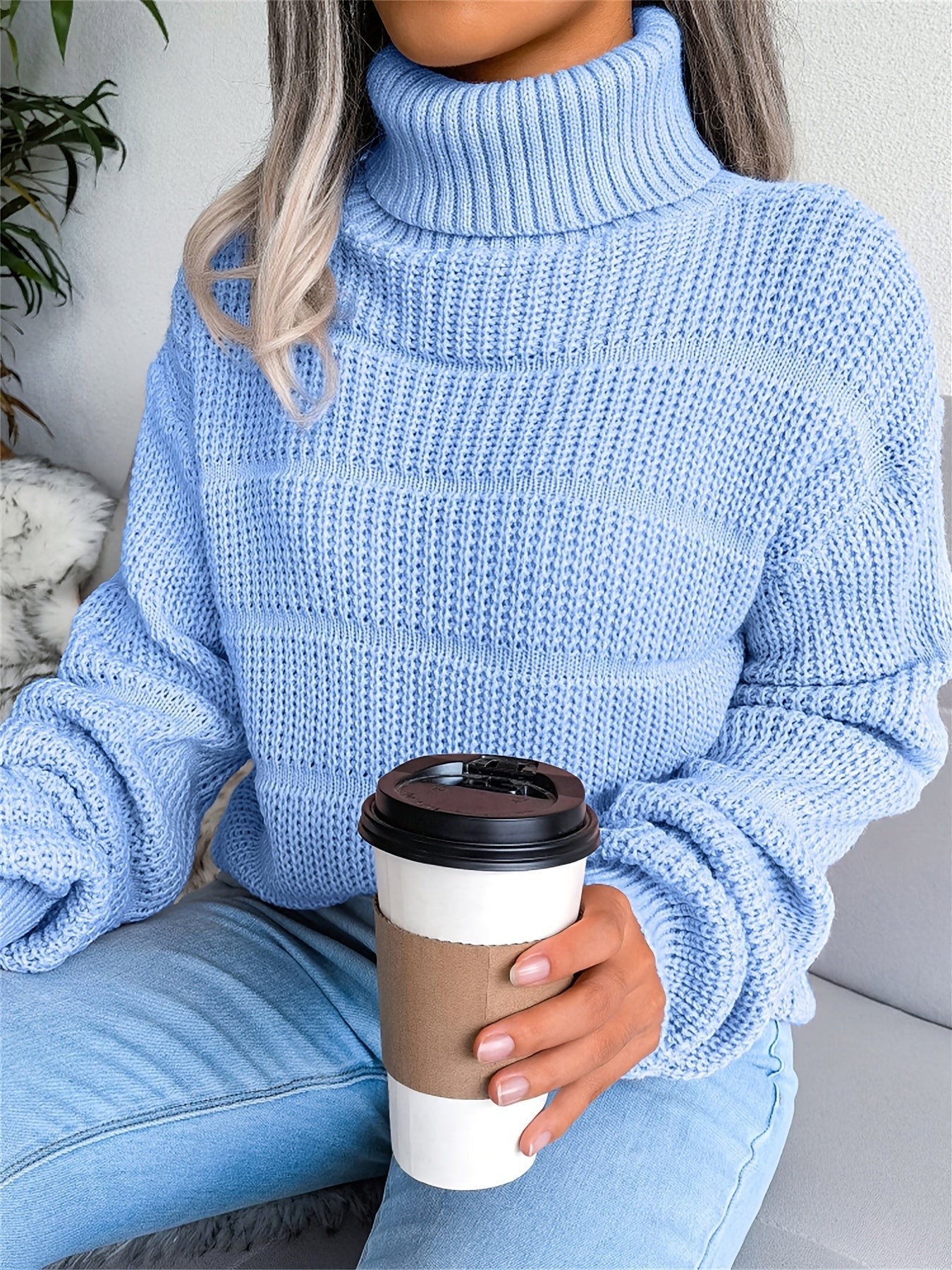 Comfortabele stretch trui met lange mouwen voor dames | Ideaal voor de herfst/winter