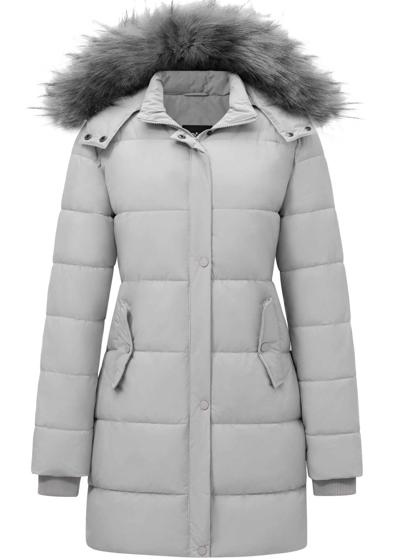Casual parka winterjas met imitatiebont en wattering voor dames | Ideaal voor herfst/winter