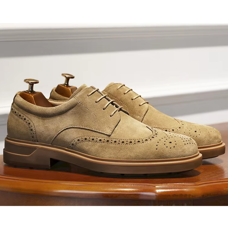 Vicenzo Suède Wingtip Schoenen voor Heren | Stijlvol en Veelzijdig