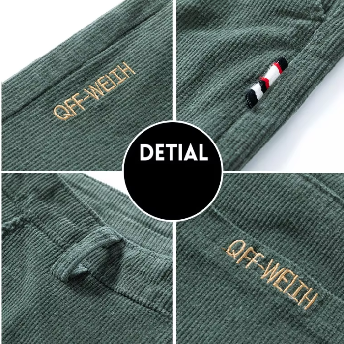 Comfortabele corduroy broek met fleece voering en thermische isolatie voor heren | Ideaal voor herfst/winter