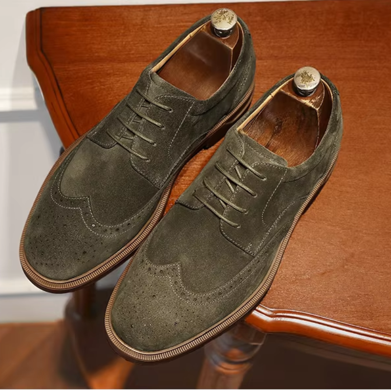 Vicenzo Suède Wingtip Schoenen voor Heren | Stijlvol en Veelzijdig
