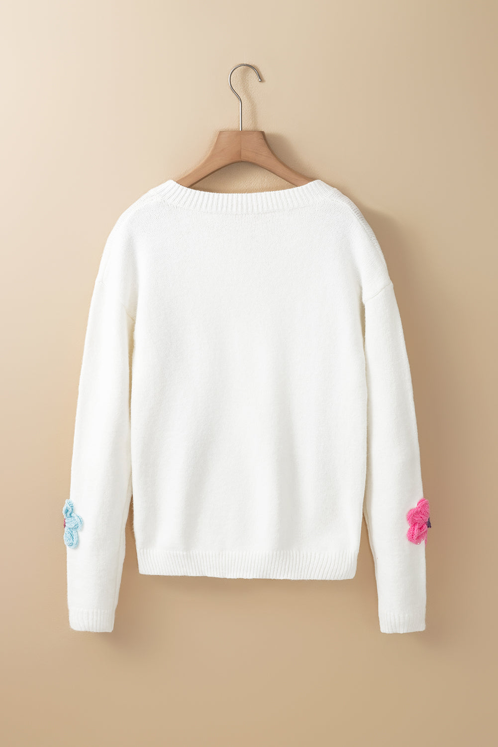 Warm geborduurd vest met bloemen en knopen voor dames | Ideaal voor herfst/winter
