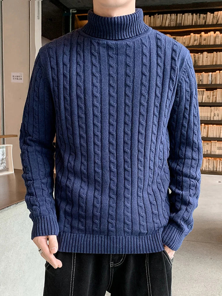 Vintage fleece coltrui voor heren | Ideaal voor herfst/winter