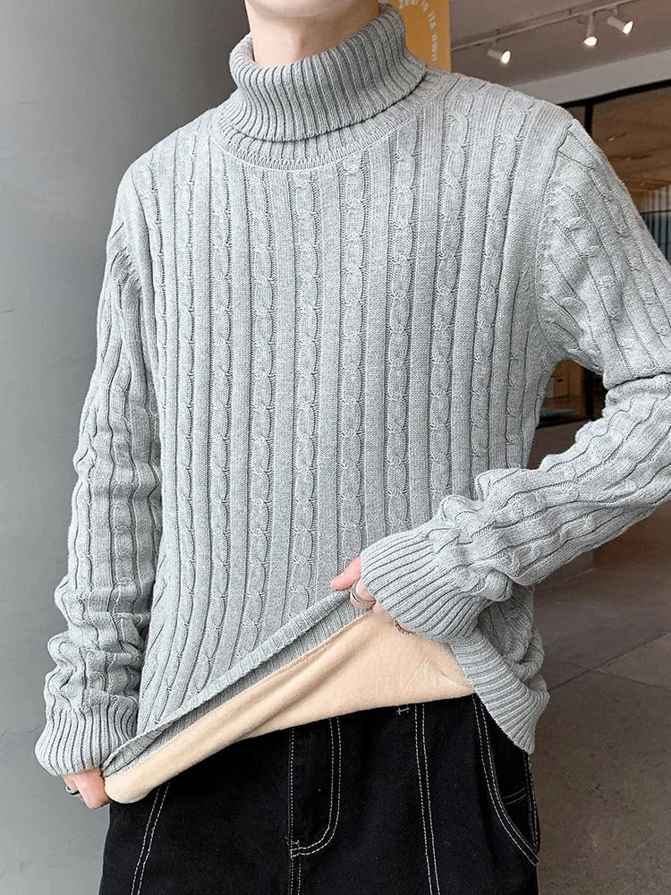 Vintage fleece coltrui voor heren | Ideaal voor herfst/winter