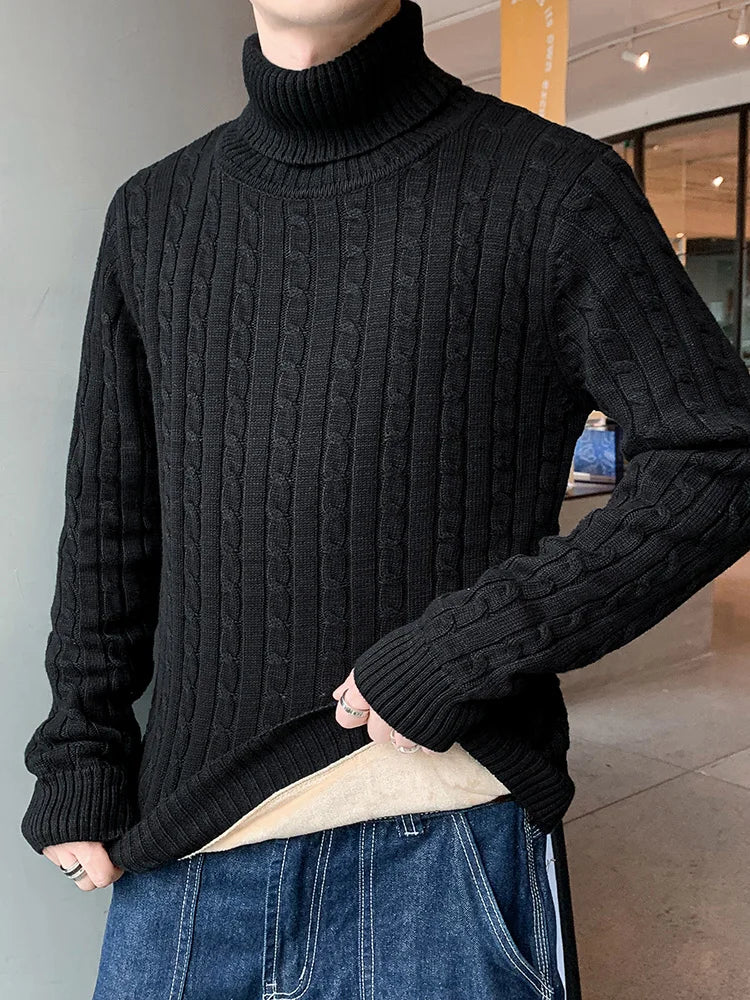 Vintage fleece coltrui voor heren | Ideaal voor herfst/winter