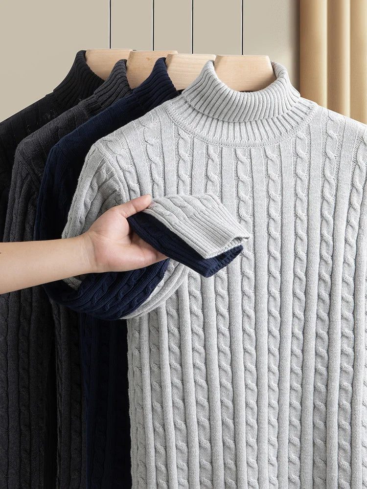 Vintage fleece coltrui voor heren | Ideaal voor herfst/winter