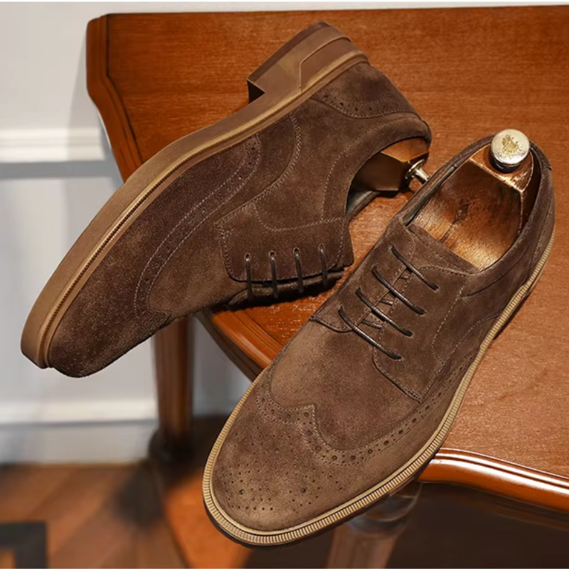 Vicenzo Suède Wingtip Schoenen voor Heren | Stijlvol en Veelzijdig