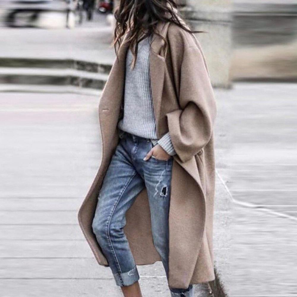 Chic & Cozy | Oversized Winterjas met Enkele Knop voor Dames