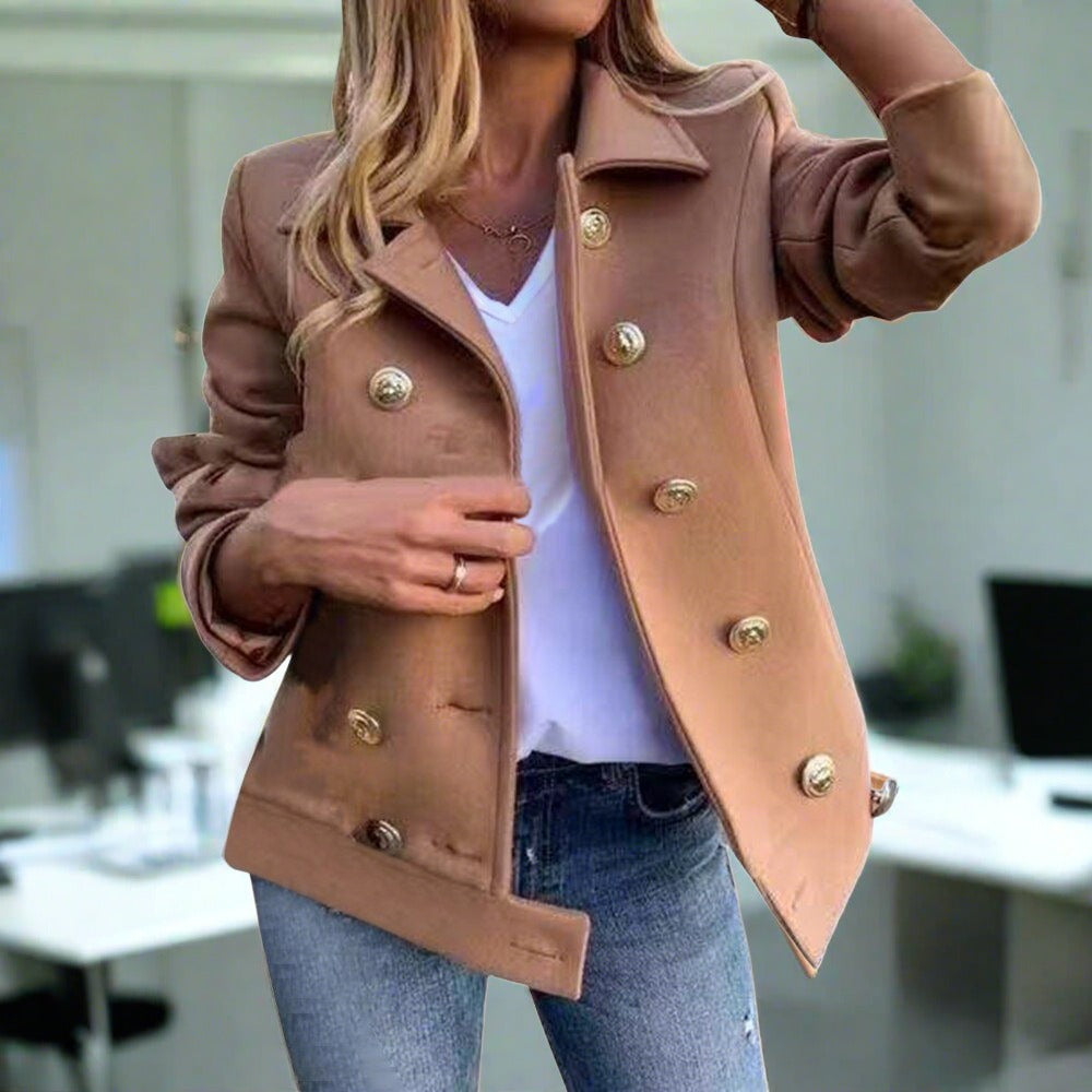 Elegante, dikke, effen blazer met knoop voor dames, ideaal voor alle seizoenen