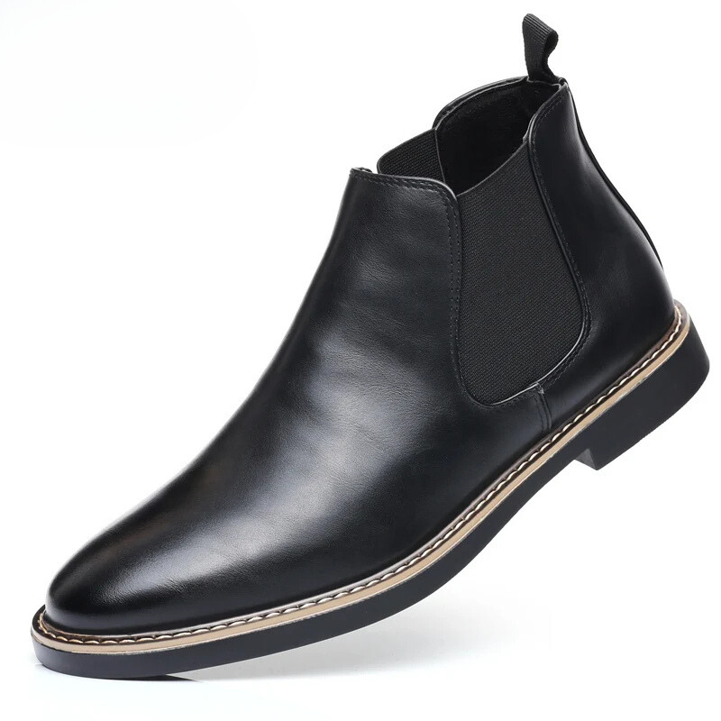 Glanzende Chelseaboots Met Elastische Zijde Voor Mannen | Ideaal voor Herfst/Winter