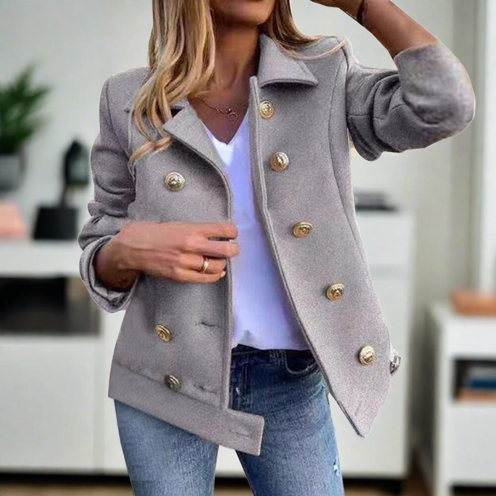 Elegante, dikke, effen blazer met knoop voor dames, ideaal voor alle seizoenen