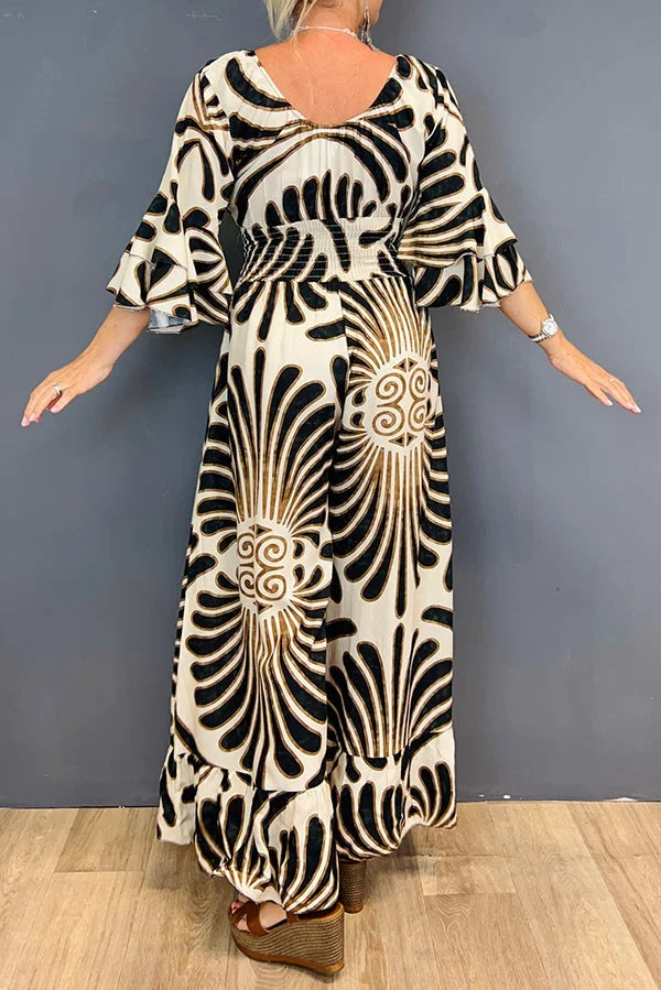 Jumpsuit met V-hals en bloemenprint voor dames, vintage, gerimpeld, ideaal voor de zomer