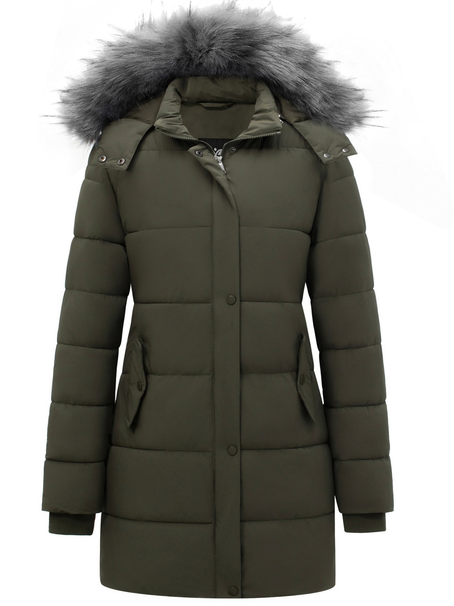 Casual parka winterjas met imitatiebont en wattering voor dames | Ideaal voor herfst/winter