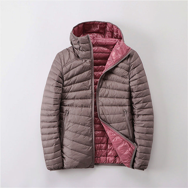 Warme casual gewatteerde waterdichte regenjas met capuchon voor vrouwen | Perfect voor herfst/winter