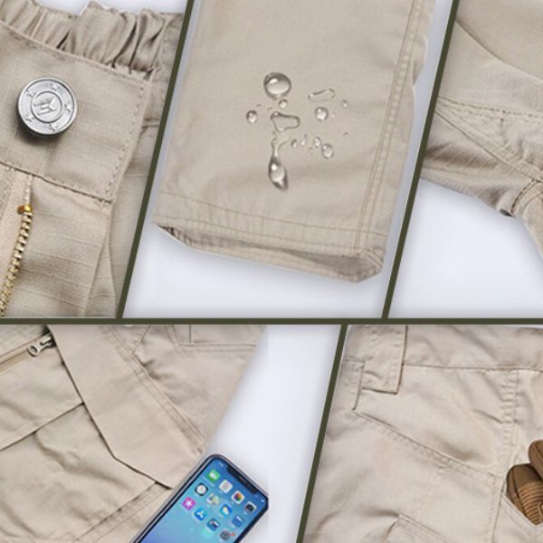 Zwarte Groene Beige Broek voor Buiten Bart Casual