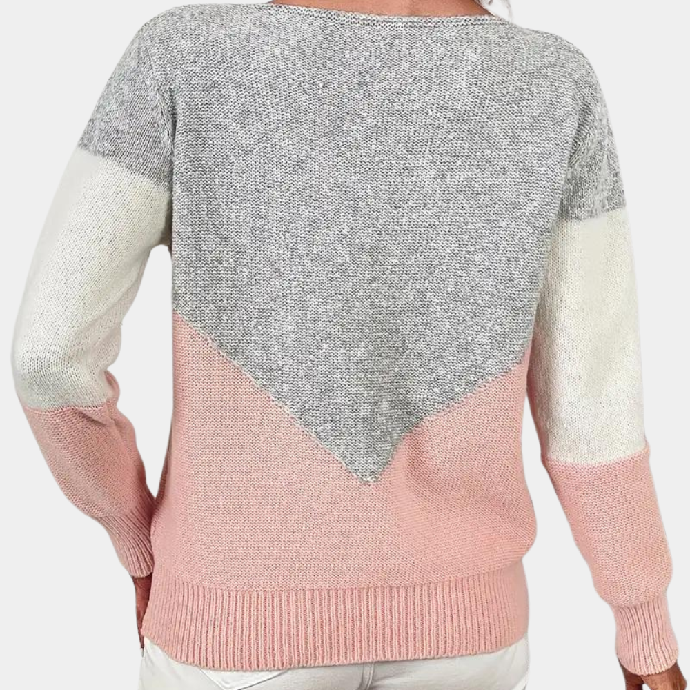 Elegante Dames Trui van Gebreid Materiaal – Perfect voor een Stijlvolle Look