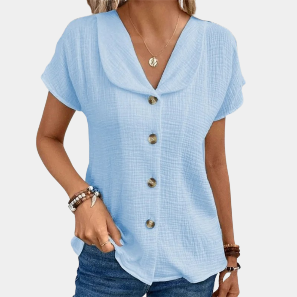 Zia - Blouse met Knopen - Lichtgewicht & Comfortabel
