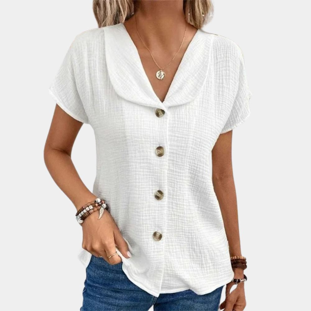 Zia - Blouse met Knopen - Lichtgewicht & Comfortabel