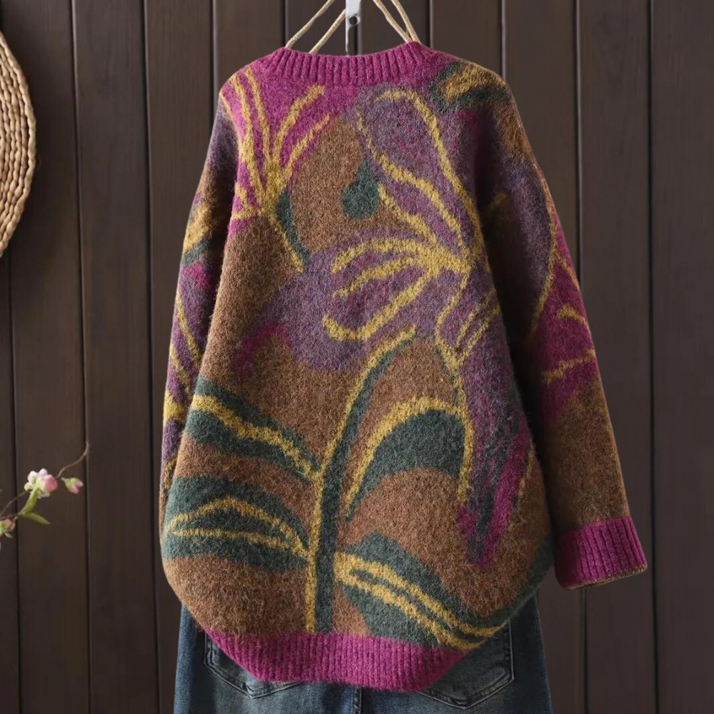 Elegante trui met bloemenmotief voor dames