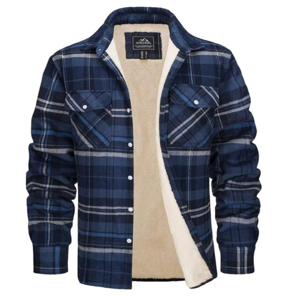 Fleece Gevoerde Geruite Jas voor Stijlvolle Warmte