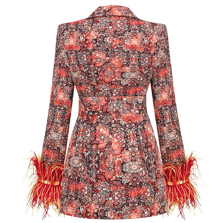 Elegante blazerjurk met bloemenmotief voor vrouwen | Chic en ideaal voor alle seizoenen