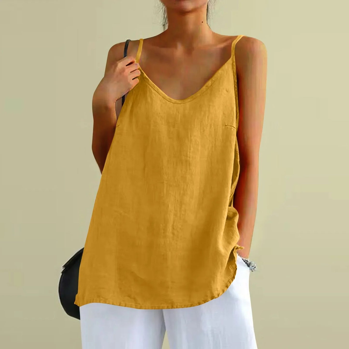 Mouwloze damesblouse | Decla