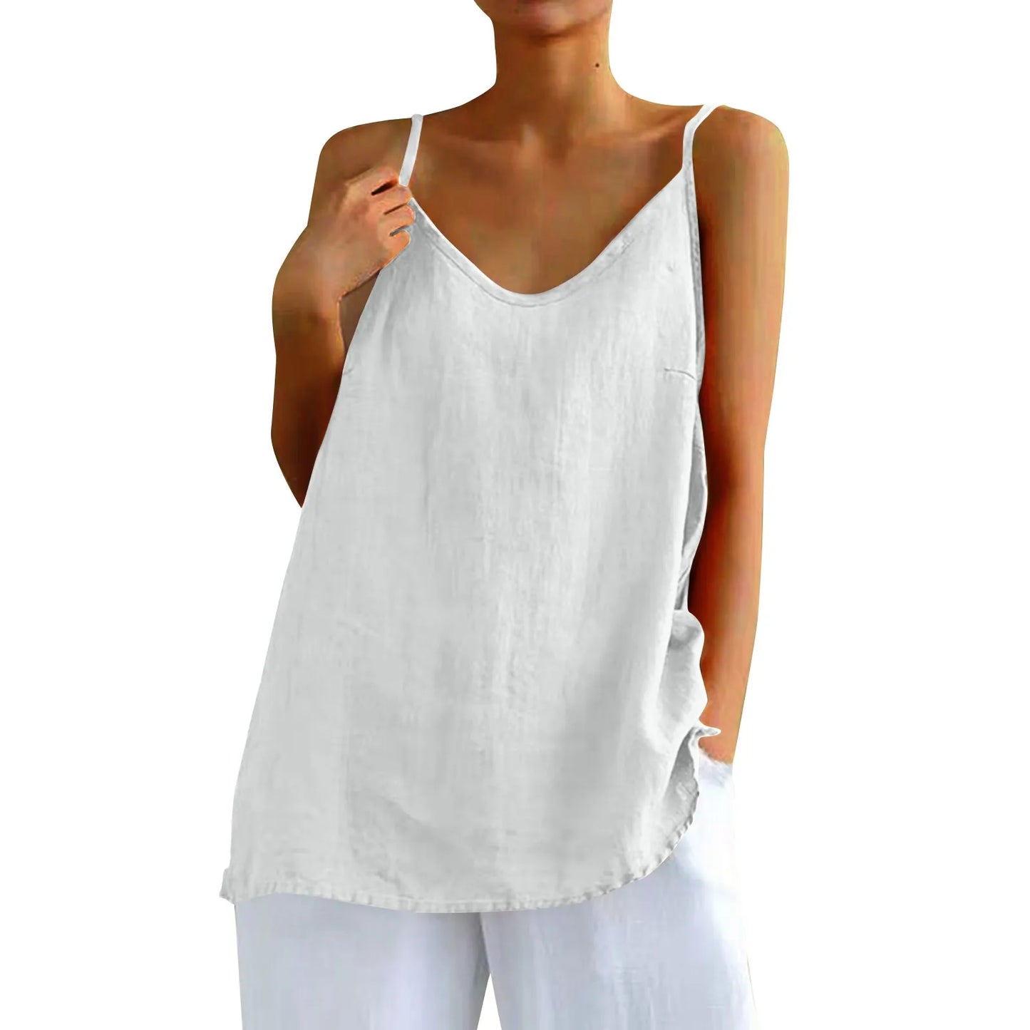 Mouwloze damesblouse | Decla