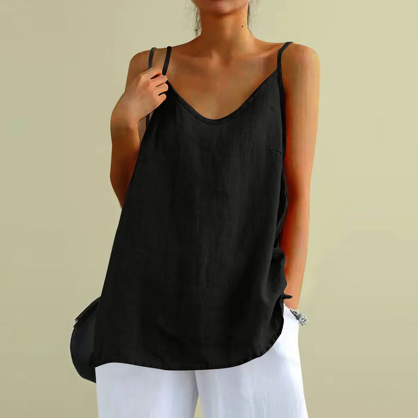 Mouwloze damesblouse | Decla