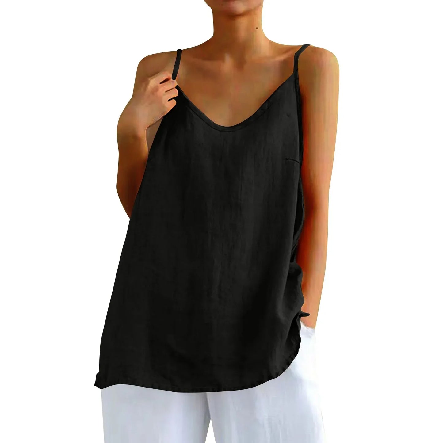 Mouwloze damesblouse | Decla