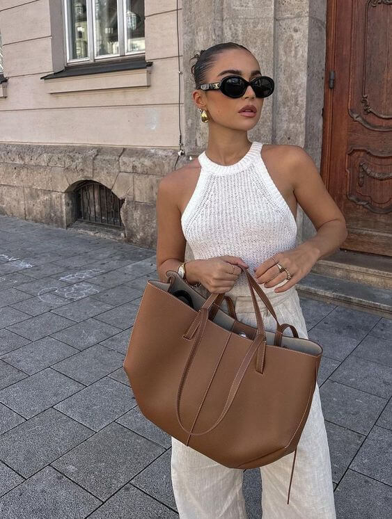 Dames Vintage Tote Bag | Leren Schoudertas