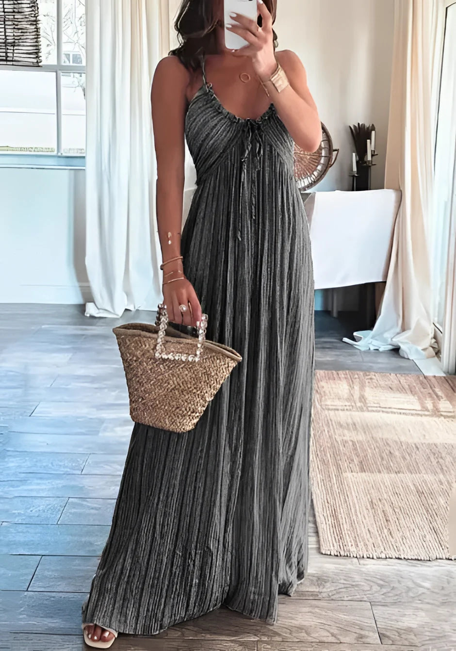 Boho Chic Spaghetti Band Maxi Zomerjurk Elegant Design