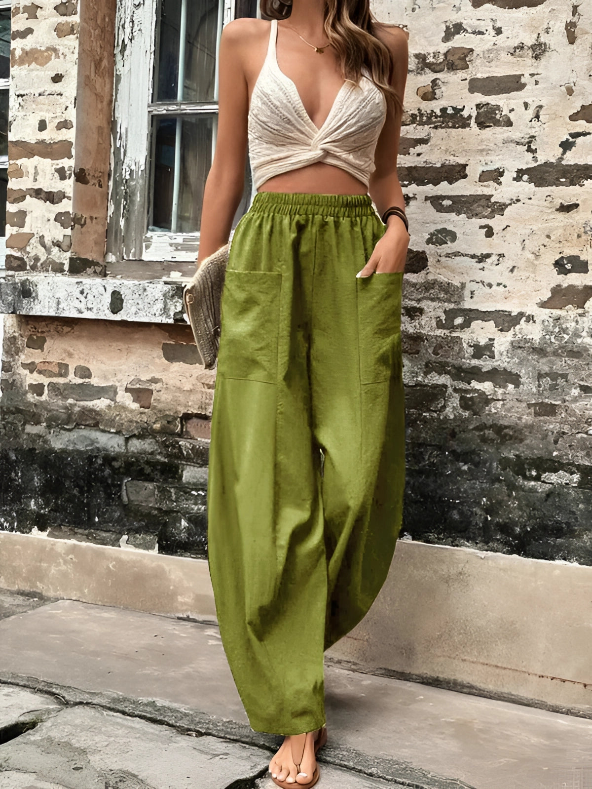 Zijden Palazzo Broek Dames Boho Zomerstijl
