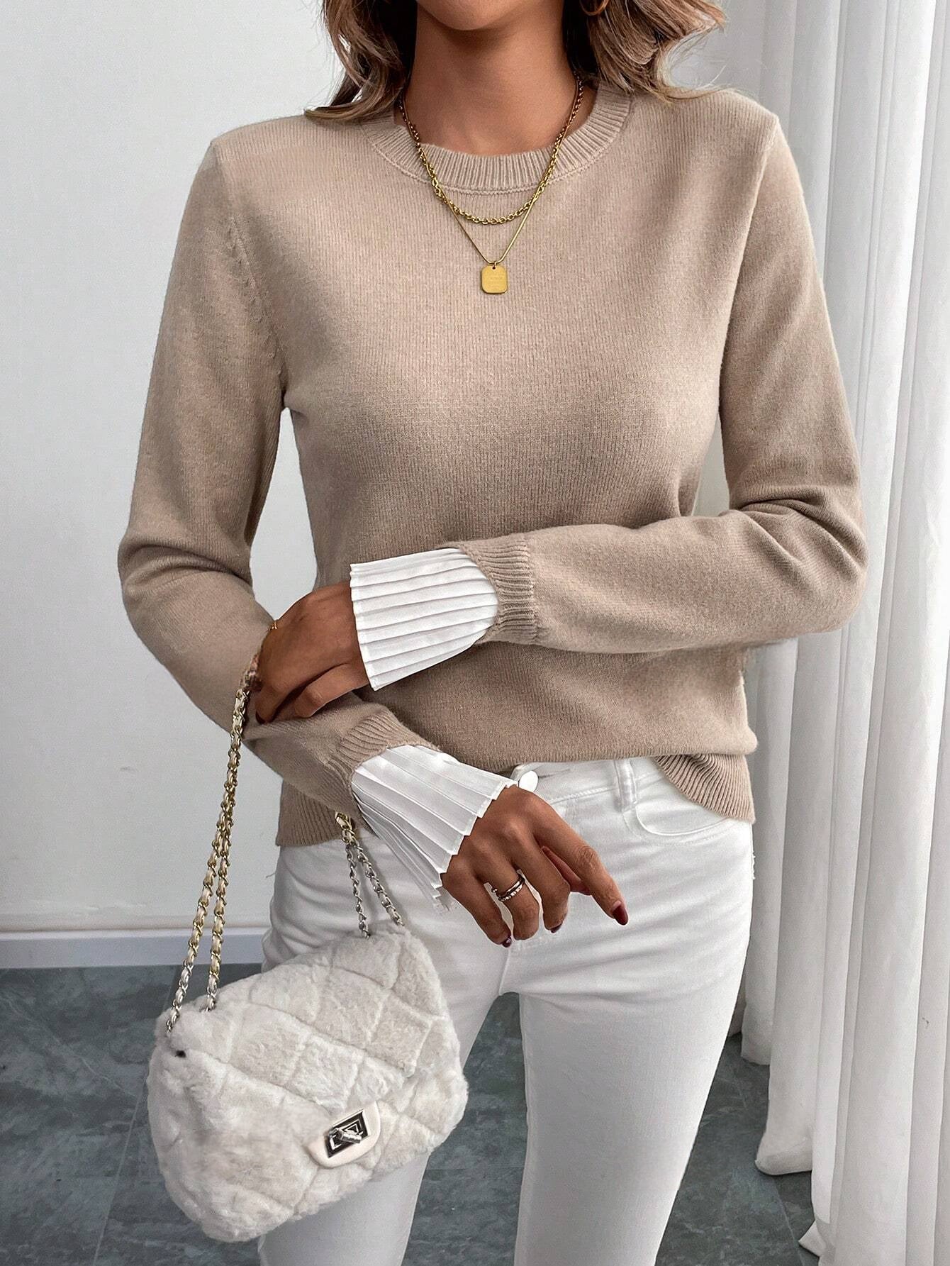 Maria's Casual Flare Mouw Trui - Perfect voor Herfst en Winter