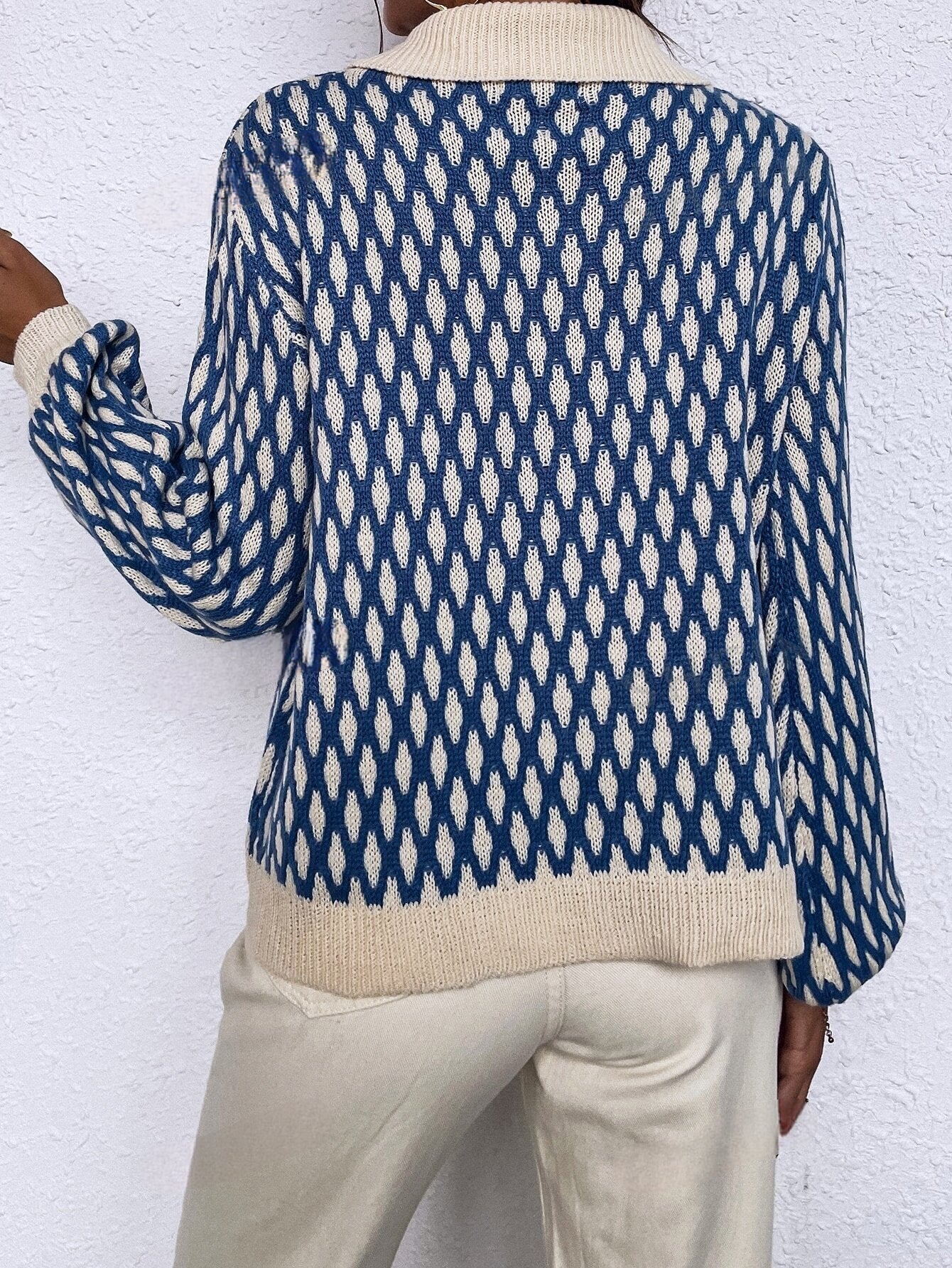 Maya's Geometrische Trui – Relaxed Casual Comfort