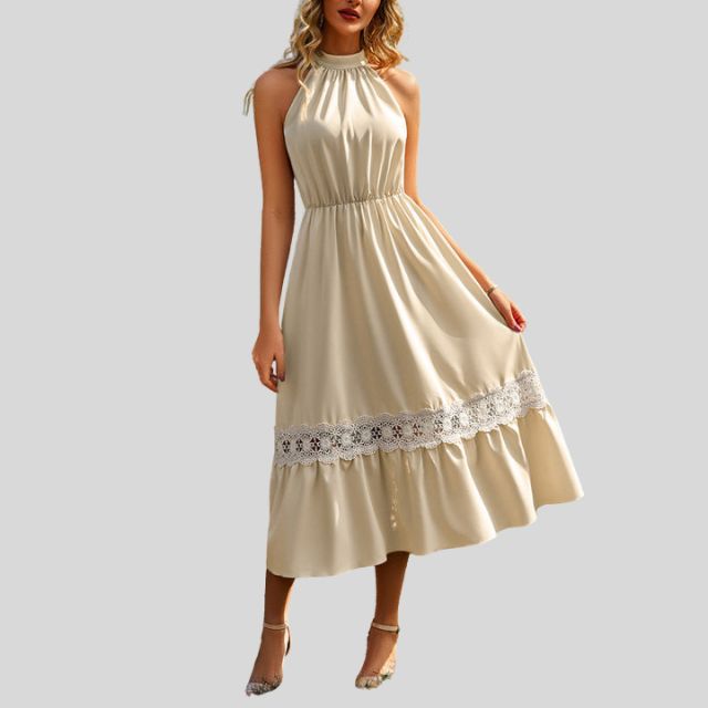 Zonnegeel Kanten Jurk Luisa voor een Stralende Look