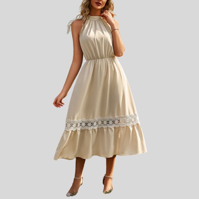 Zonnegeel Kanten Jurk Luisa voor een Stralende Look