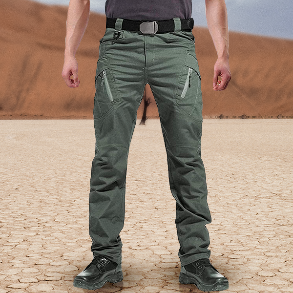 Zwarte Groene Beige Broek voor Buiten Bart Casual