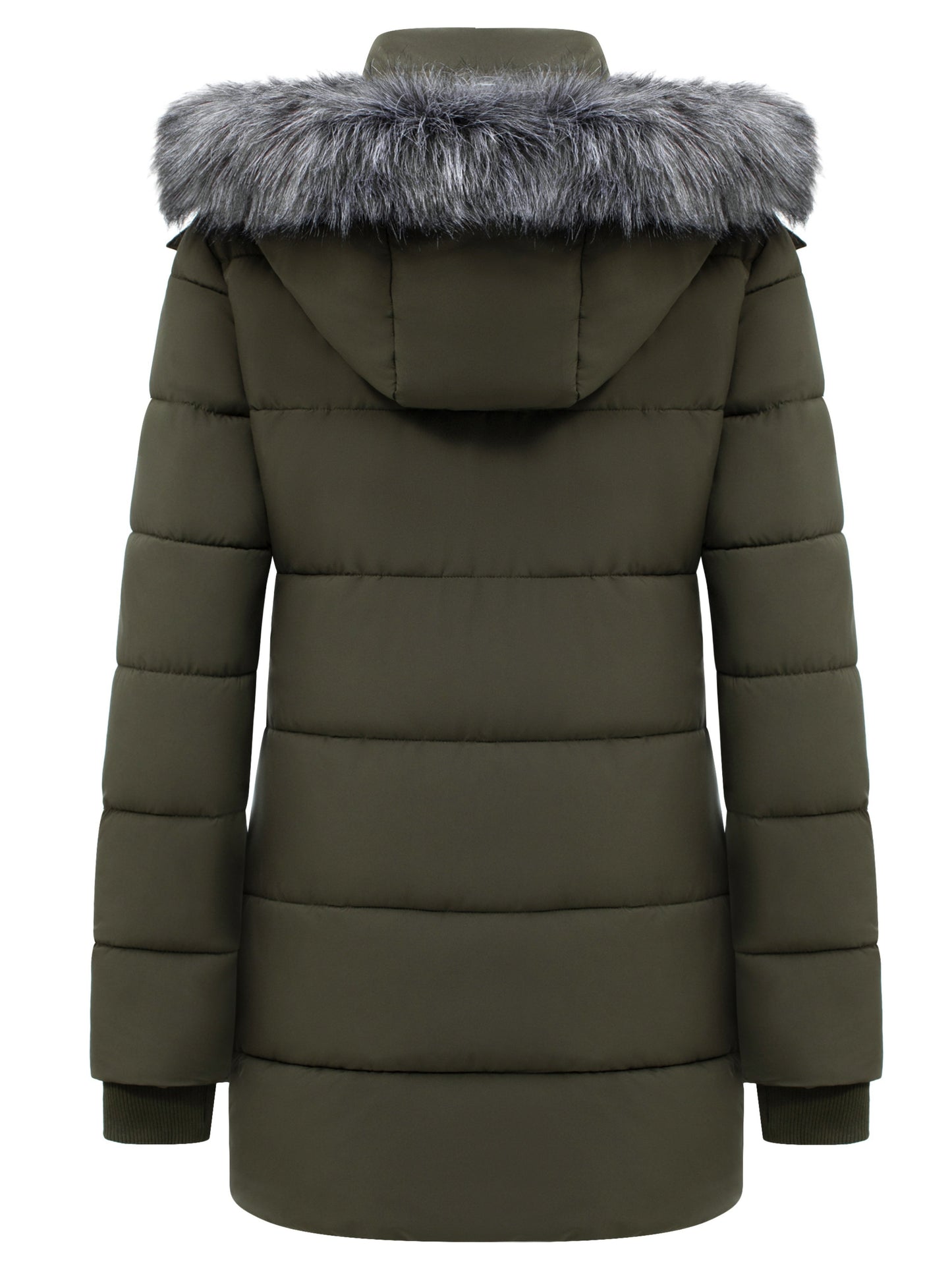 Casual parka winterjas met imitatiebont en wattering voor dames | Ideaal voor herfst/winter