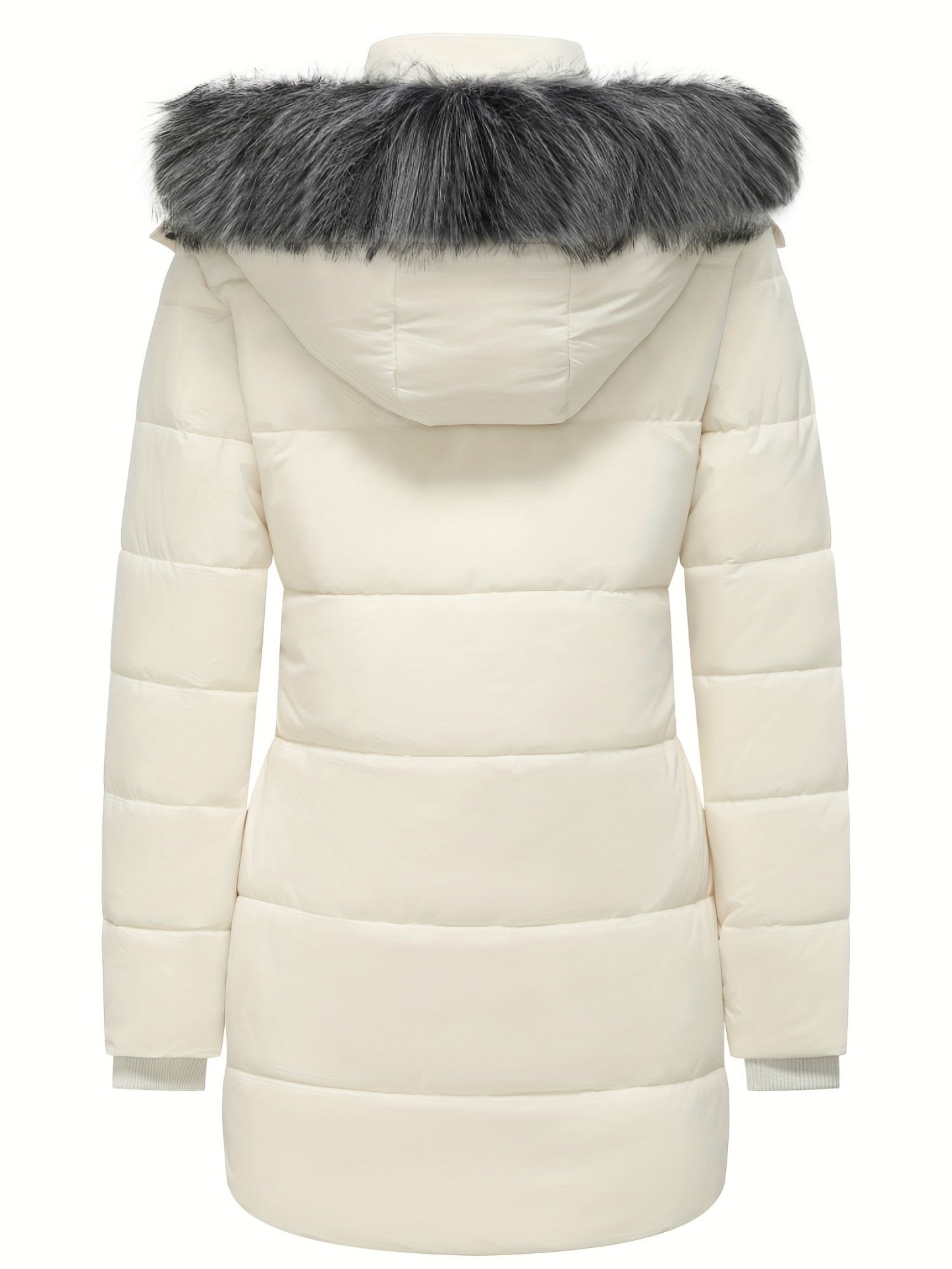 Casual parka winterjas met imitatiebont en wattering voor dames | Ideaal voor herfst/winter