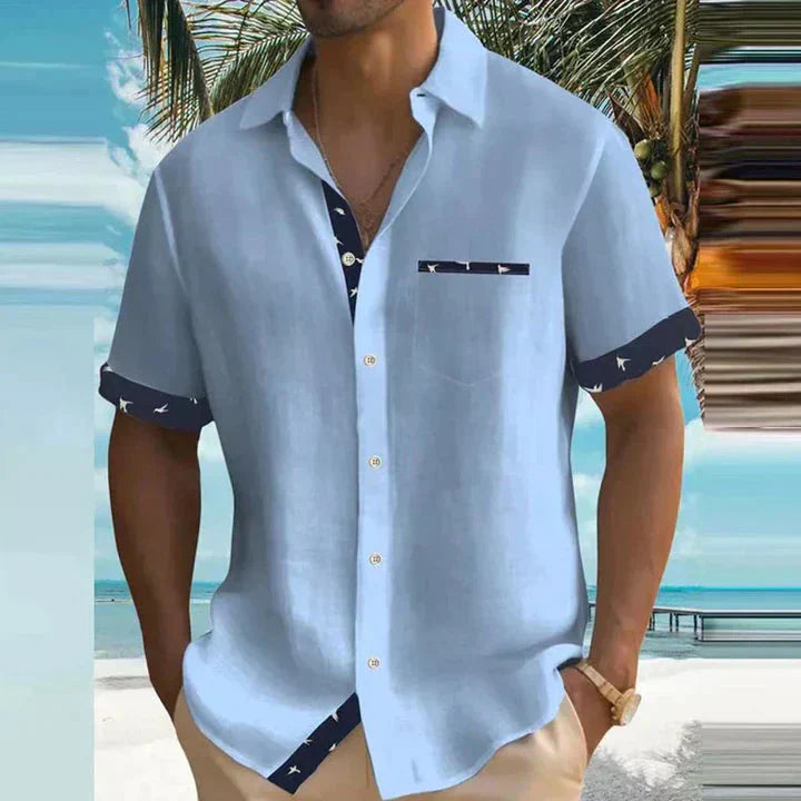 Zomerhemd lichte stof met zeewind-design voor zorgeloze dagen