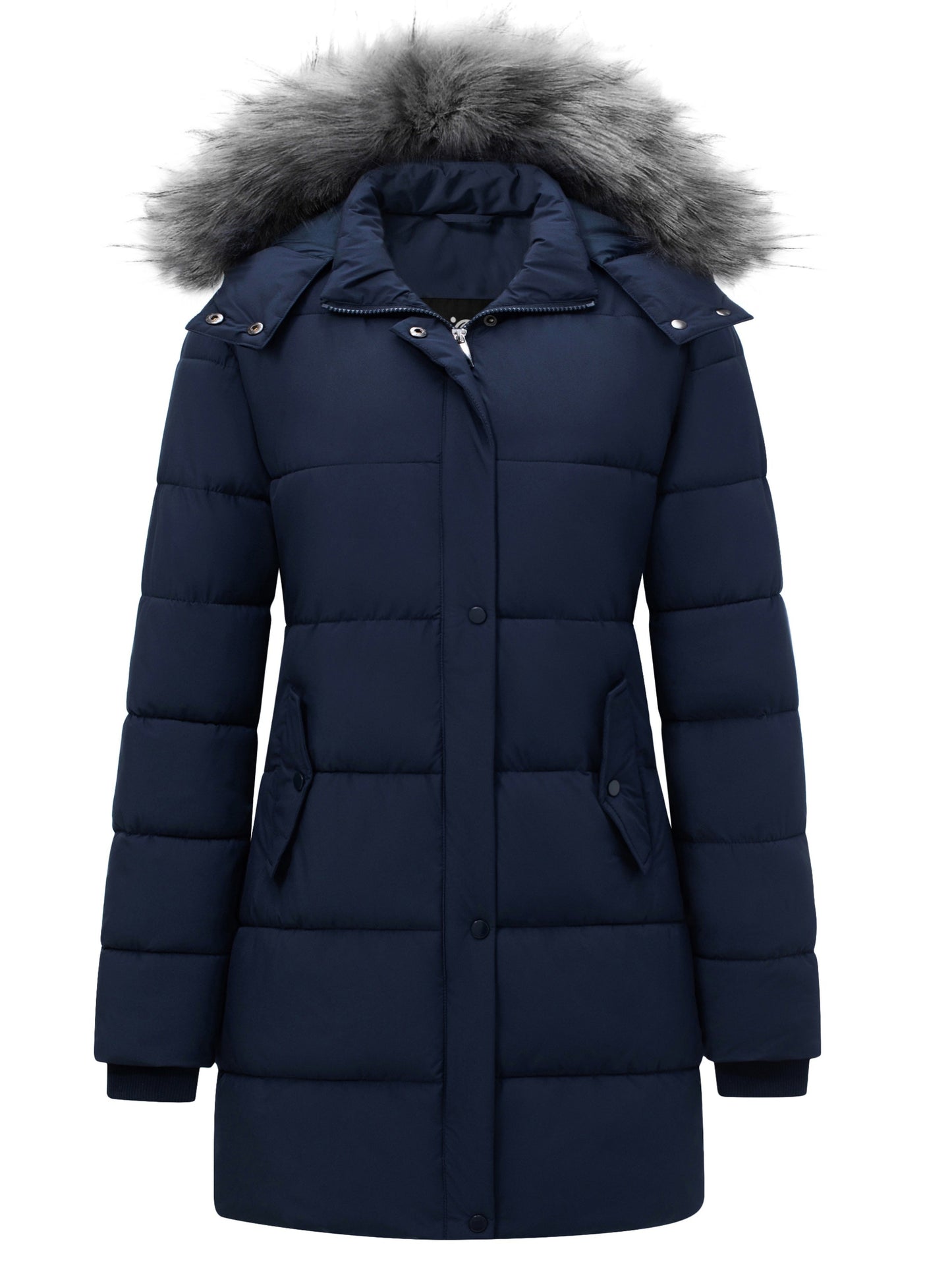 Casual parka winterjas met imitatiebont en wattering voor dames | Ideaal voor herfst/winter