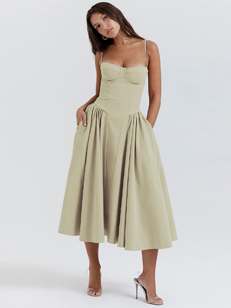 Zomerjurk met Taille Vormgevende Pasvorm voor Vrouwen