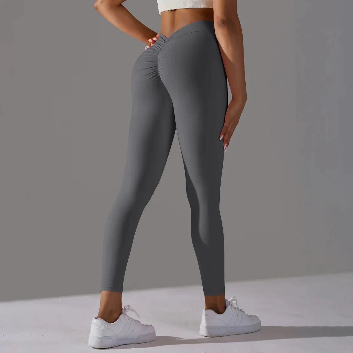 Strakke compressie yoga fitnesslegging donkerblauw elegant