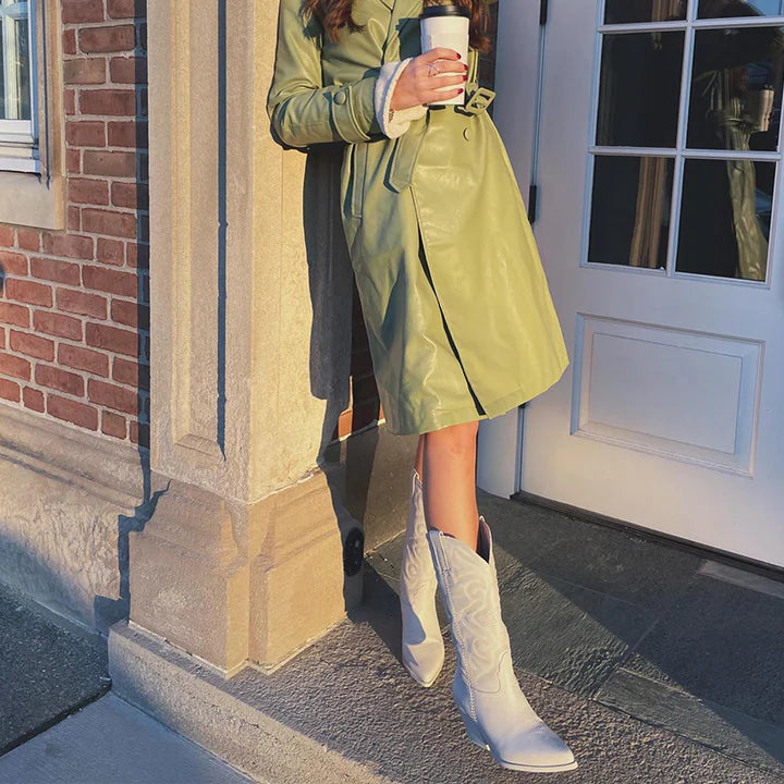 Stijlvolle Witte Cowboylaarzen voor Dames - Sophia Collectie