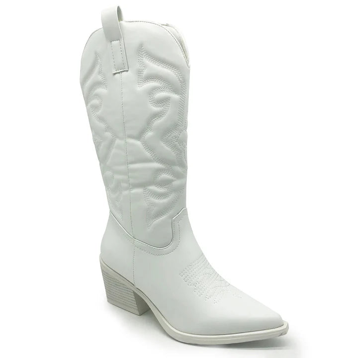 Stijlvolle Witte Cowboylaarzen voor Dames - Sophia Collectie