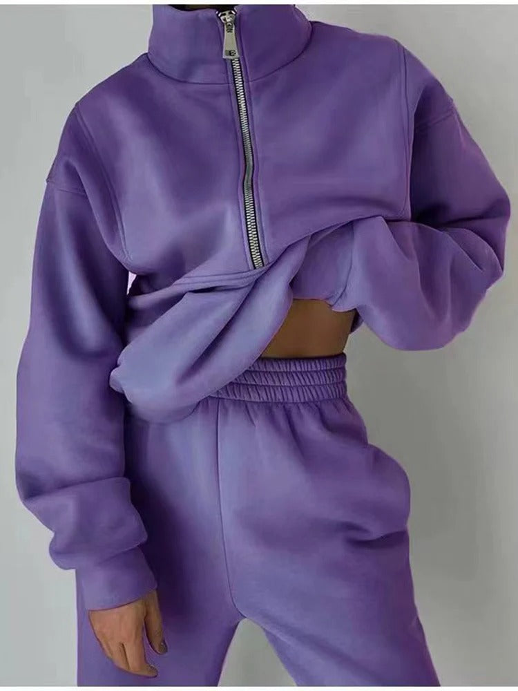 Luxe Fleece Set - Comfortabele en Stijlvolle Outfit voor Elke Dag