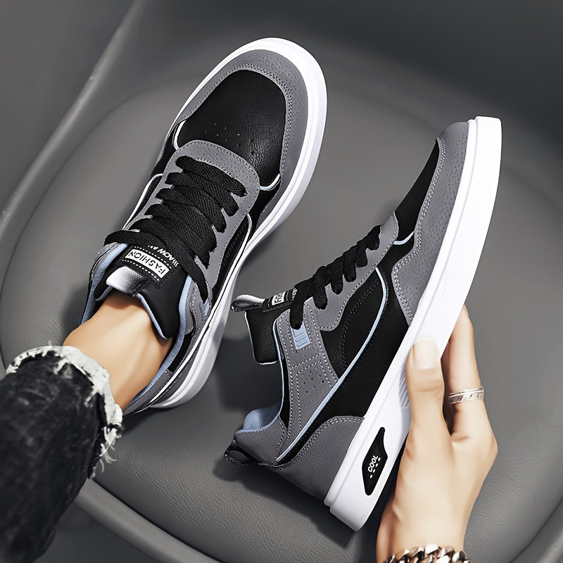 Comfortabele lace-up lage-top skateboardschoenen voor heren | Comfortabel dagelijks te dragen voor alle seizoenen