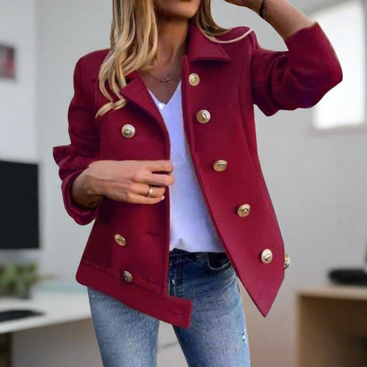 Elegante, dikke, effen blazer met knoop voor dames, ideaal voor alle seizoenen