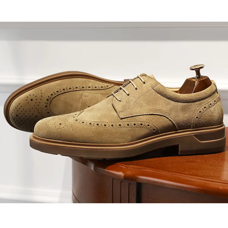 Vicenzo Suède Wingtip Schoenen voor Heren | Stijlvol en Veelzijdig