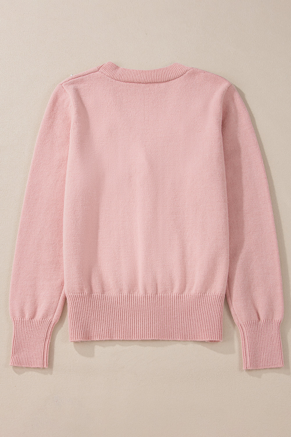 Roze kasjmier vest met parel voor dames | Ideaal voor herfst/winter